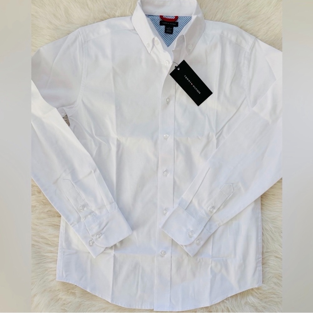 Tommy Hilfiger - White Button-Down Dress Shirt School Uniform Boys Size 12